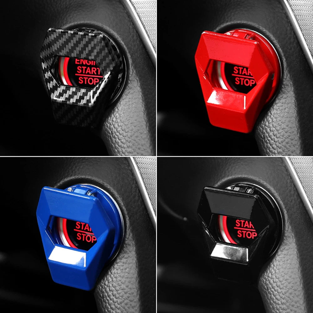 Cool New Car Engine Start Stop Switch Button Cover Decorative Auto Accessories Push Button Sticky Cover Car Interior Car-Styling