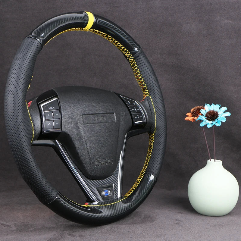 2025 Carbon Fiber Steering Wheel Cover 38cm Universal