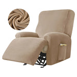 1/2/3 Seater Velvet Stretch Recliner Sofa Cover  Relax Armchair Slipcover Elastic All-inclusive Reclining Sofa Protector