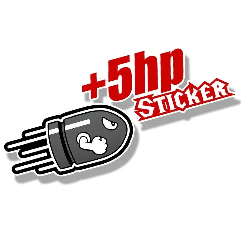 Car Stickers Creative Plus Horsepower Body Stickers + 100HP Full of Blood Scratches Decorative Stickers