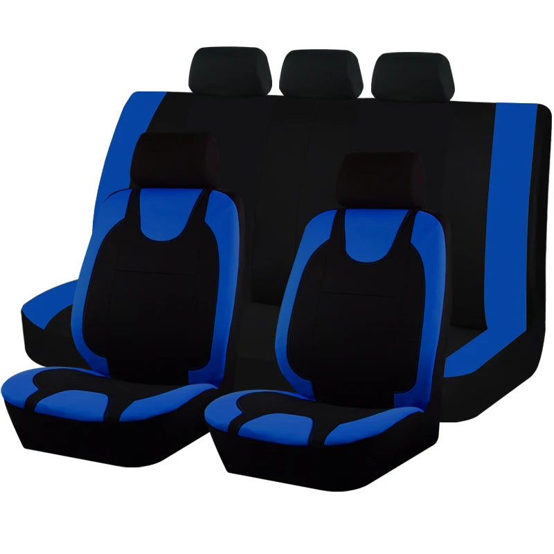 Universal Breathable Polyester Fabric Seat Covers Full Set Fit For Most Car SUV Truck lifestyle view
