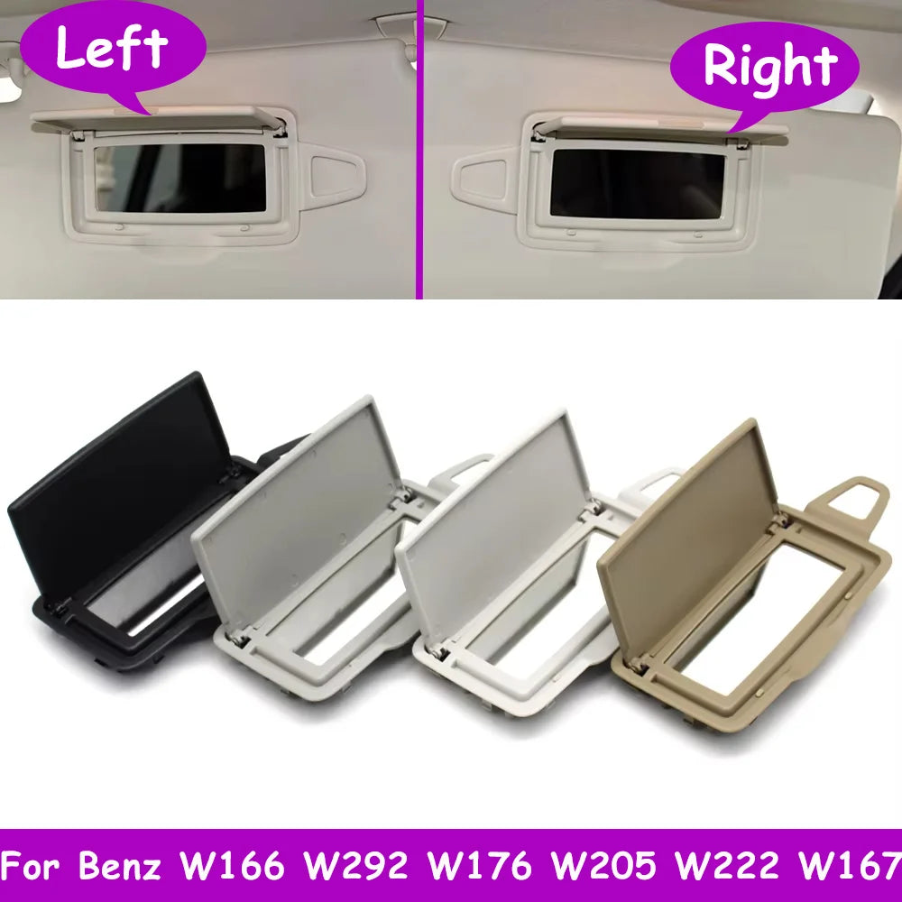 W166 W292 W205 W253 W167 LHD RHD Car Left Right Sun Shade Visor Makeup Cosmetic Mirror Cover For Mercedes Benz GL ML GLE GLS
