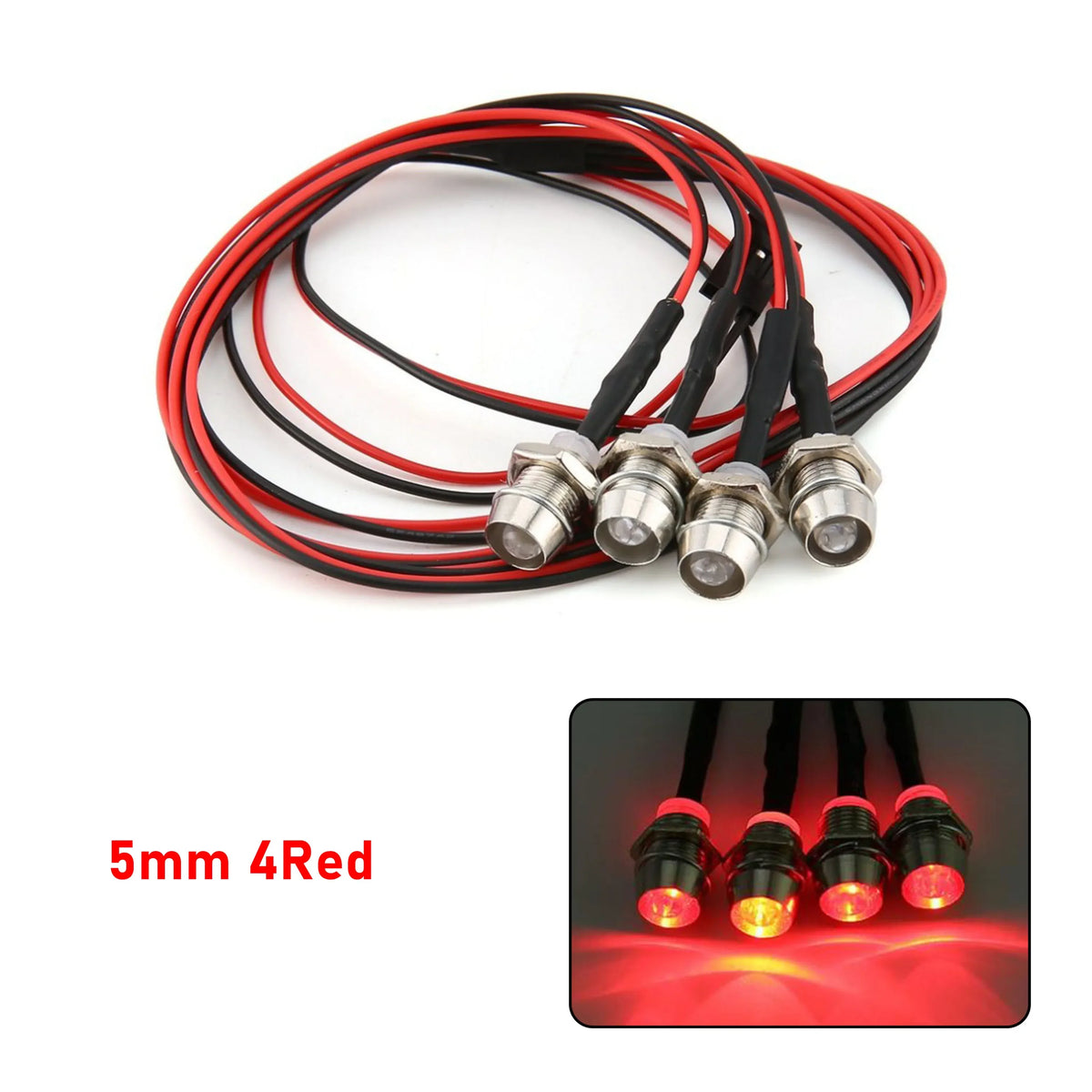 RC LED Light Kit Headlamps for 1/10 1/8 1/12 RC Car Truck Crawler Drift Car Headlight lifestyle view