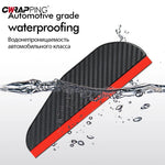 2PCS Car Rearview Mirror Rain Eyebrow Carbon Fiber Sun Visor Shade Cover Protector Clear detail view