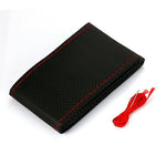 Car Steering Wheel Cover Needles And Braid Thread Artificial Leather Car Covers Suite alternate view