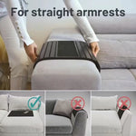 Couch Cup Holder Bamboo Wood Sofa Armrest Tray Foldable Sofa Cup Holder Anti-Slip Couc close-up view
