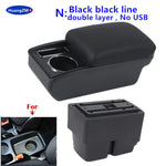 For Ford Fiesta Armrest Box For Ford Fiesta MK7 Car Armrest 2009-2017 Storage Box Interior Dedicated Retrofit Car Accessories