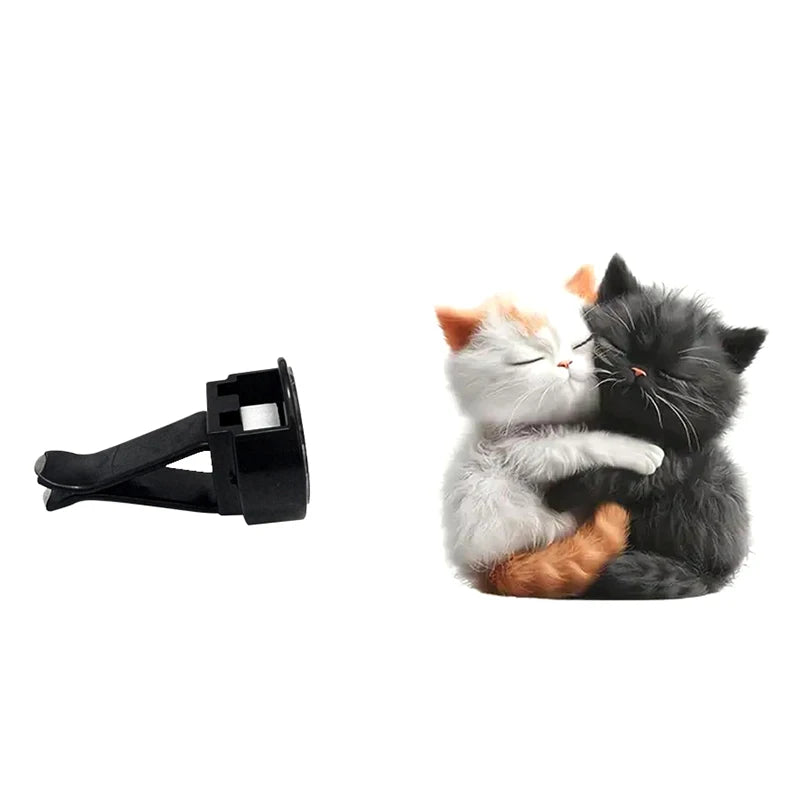 Cat Air Freshener Clip | Cute Car Vent Diffuser with Refillable Scent Pads lifestyle view