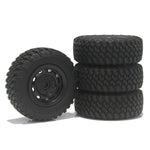 4PCS 73mm 5mm Hex 1/12 RC Car Crawler Off Road Rubber Tires Wheel for MN99 MN98 MN82 W close-up view