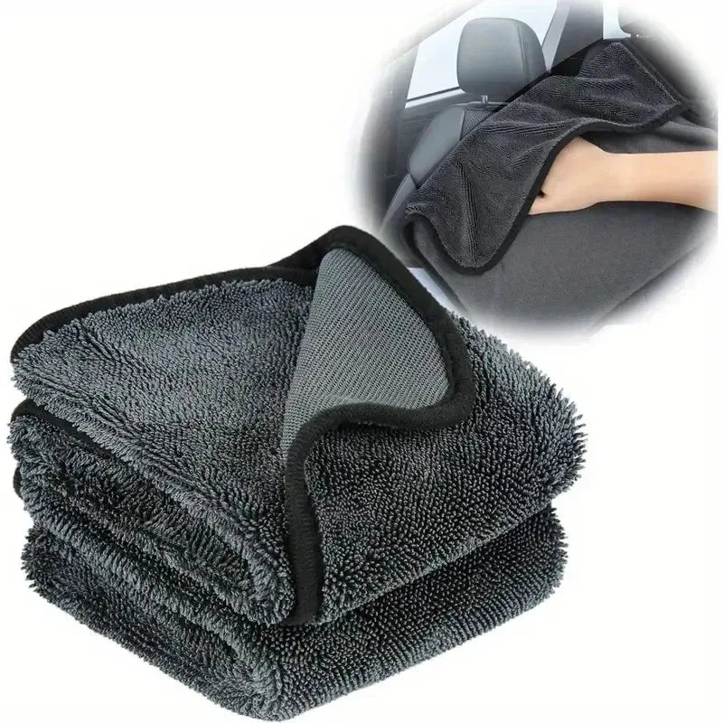 3pc Ultra-Absorbent Microfiber Cleaning Cloth | Soft, Durable & Quick-Dry Towel for Cars, Home, and