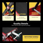 Motorcycle Lift Table 1100 Lbs Heavy Duty Hydraulic Lift Steel Dirt Bike ATV Wide Deck close-up view