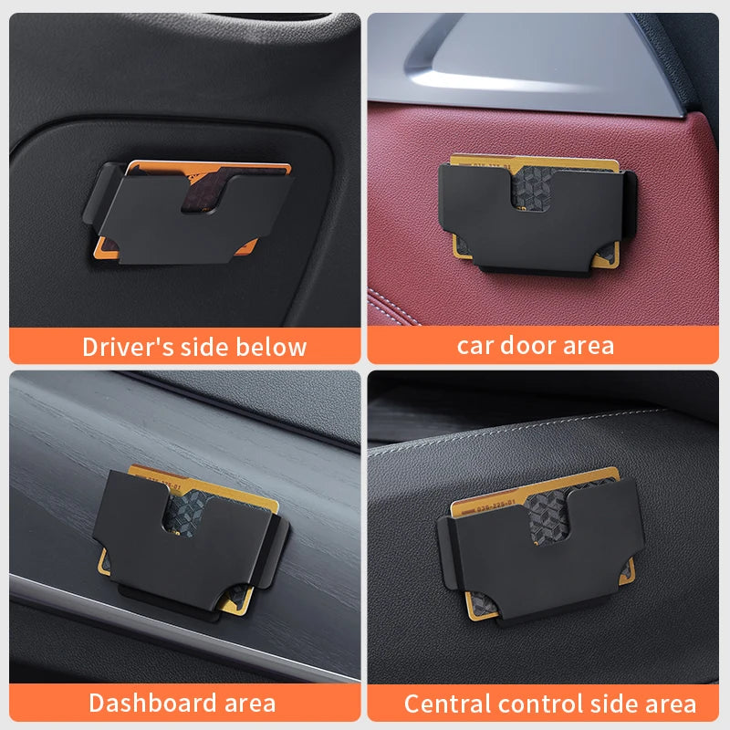 Car Card Storage Clip Car Central Control Card Slot, Business Card HolderCard Cover additional angle