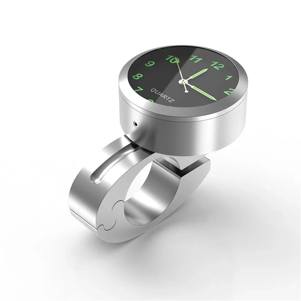 Motorcycle Handlebar Clock | Aluminum Refit Night Vision Waterproof Quartz Watch lifestyle view