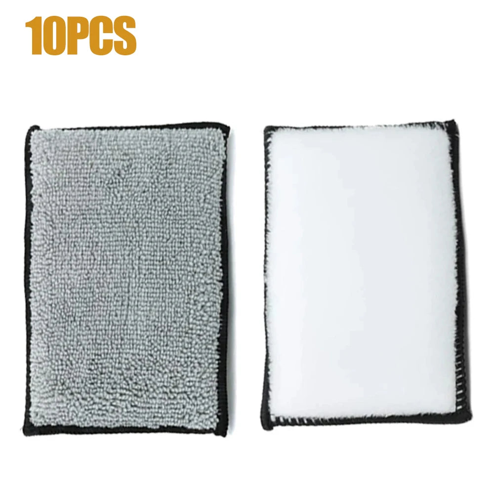 Double Side Car Interior Scrubbing Sponge for Leather Interior Car Wash Pad No Scratch Car Microfiber Scrubbing Sponge