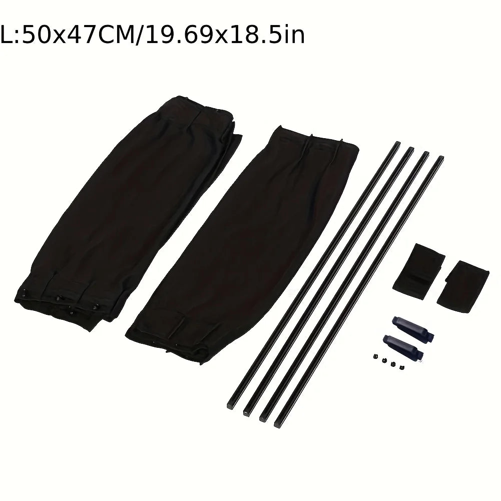 Car Window Shades 2pcs Universal Foldable Sun Visor UV Protection close-up view