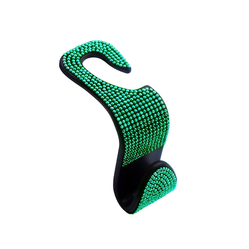 Rhinestone Decor Car Seat Back Hook Hanger Universal Bling Diamond Vehicle Auto Headr alternate view