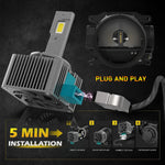 D SERIES D1S D3S LED Car Headlights Bulbs D2R D2S D4R D4S D5S D8S Turbo Lights 6000K 7 close-up view