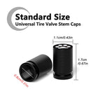 4Pcs Tire Valve Stem Cap Cover Set | Metal Tire Air Caps with O-Ring for Cars Trucks alternate view