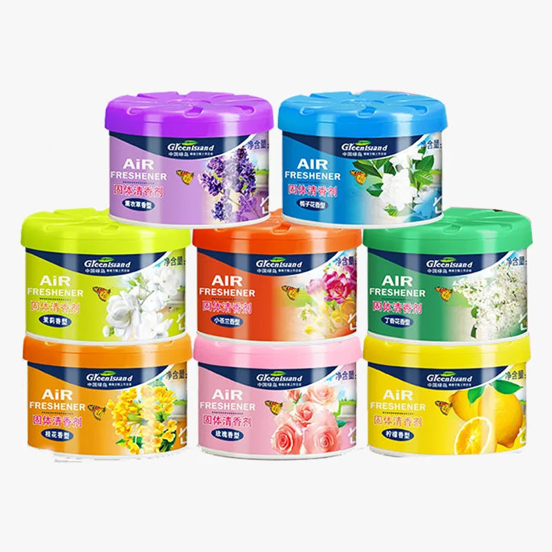 70g Solid Air Freshener | Indoor Toilet Deodorizer and Car Fragrance Box close-up view