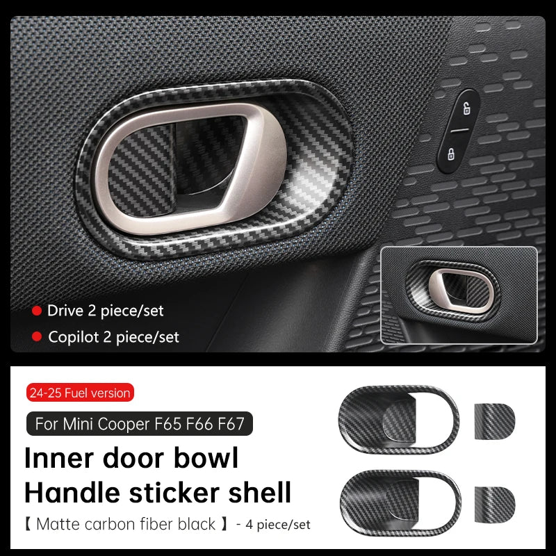 Mini Cooper F65 F66 F67 2024-2025 Inner Door Handle Bowl Cover | ABS Trim Decoration lifestyle view