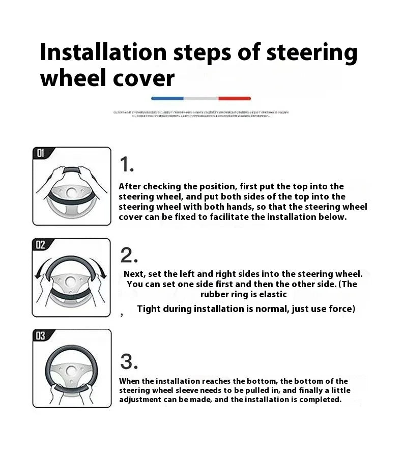 Car Steering Wheel Cover For Peugeot 106 107 108 206 207 208 301 307 308 406 407 408 alternate view