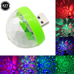 RGB LED USB Car Atmosphere Lamp DJ Disco Ball