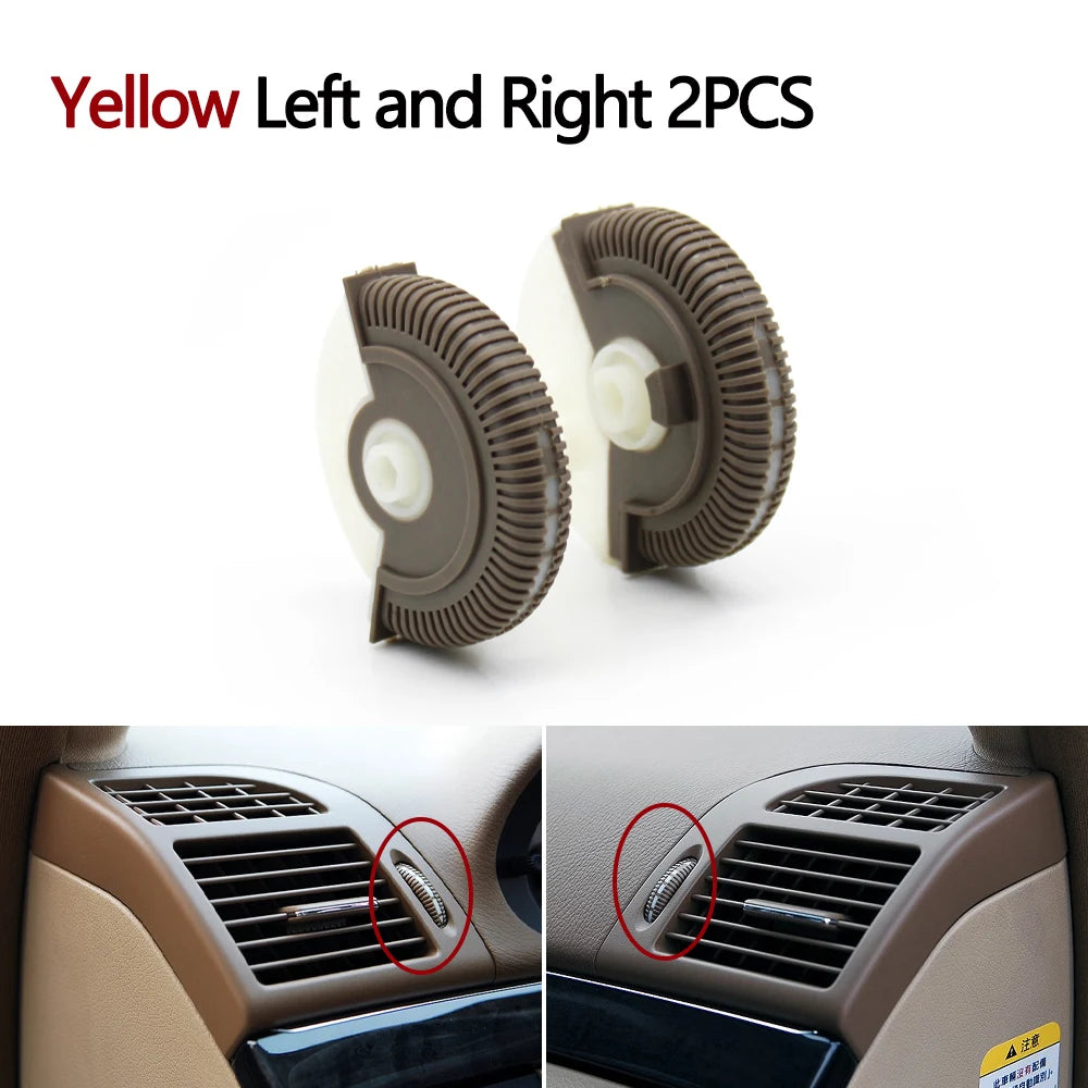 2PCS Set Car Front Rear Air Conditioning AC Vent Rolling Wheel For Mercedes BENZ E Class W211 E220 E280 E320 E350 E55