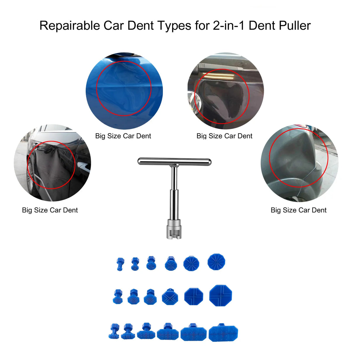Car Dent Repair Puller Kit With 18pcs Hot Melt Glue Tabs alternate view
