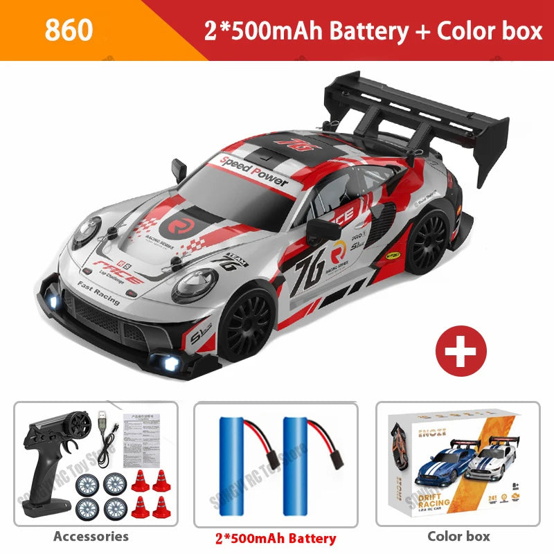 RC Drift Car 4WD Remote Control High Speed Racing Vehicle with LED Lights 2.4GHz Radi lifestyle view