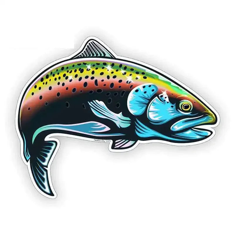 Car Stickers Wild Brown Trout Caravan Accessories Personality, Sticker Products Exterior Parts PVC Stylish, Decoration Cute,