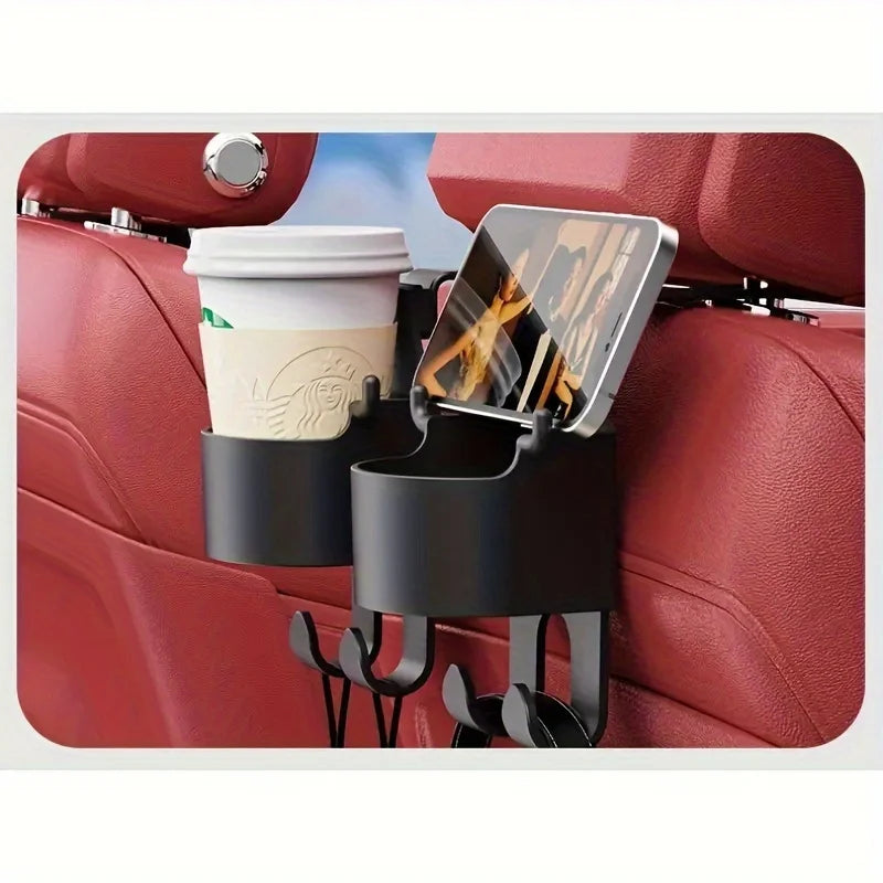 1/2Multifunctional Car Seat Back Storage Rack with Hook Cup Holder Storage Box Sturdy lifestyle view