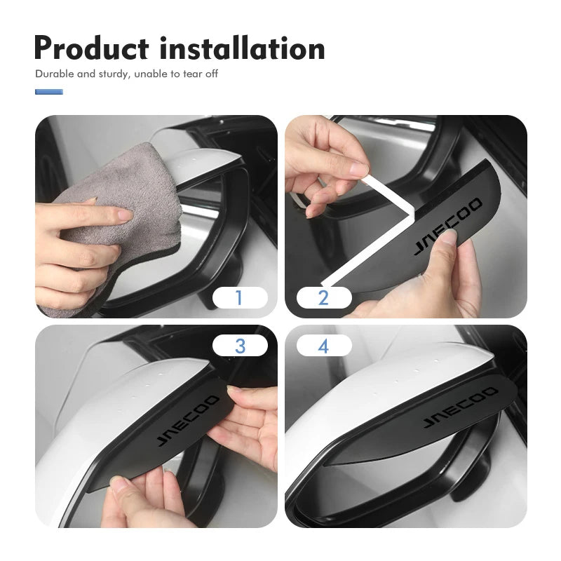 Car Sun Visor Rearview Mirror Rain Eyebrow Shield Stickers For JAECOO J7 PHEV J8 Omoda C9 2WD