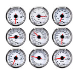 52mm 7-Color Car Gauge Set | Tachometer, Boost, Temp, Oil, Volt & Air-Fuel