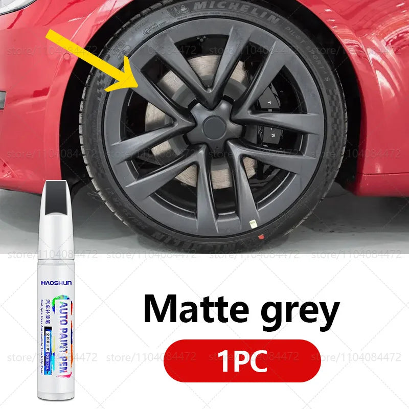 Tesla Wheel Scratch Repair Pen | Matte Black Dark Gun Gray Silver Multiple Colors P additional angle