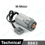 MOC Power Functions M/L/XL Motor Battery Box IR Remote Receiver for RC Car Robot Model close-up view