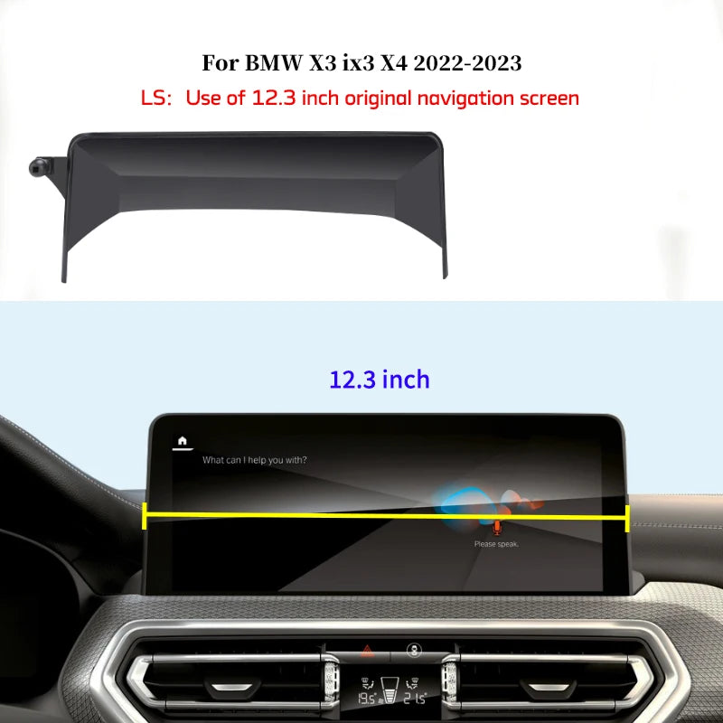 Car Phone Holder Screen Mount Dedicated Base In Car Mobile Support For BMW X3 ix3 X4 G01 G02 Portable Navigation Phone Holder