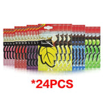 3-60pcs Car Air Freshener Natural Scented Tea Paper Auto Hanging Vanilla Perfume Frag alternate view