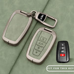 Leather Remote Key Chain Ring Case Cover Shell Protect For Toyota CHR Camry Corolla additional angle