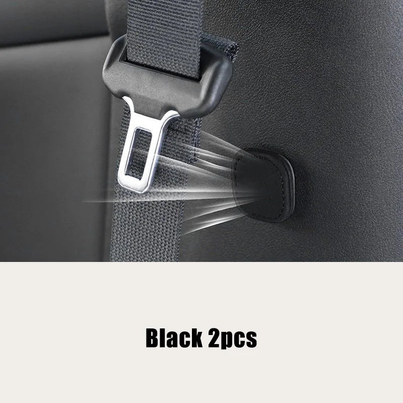 Magnetic Car Seat Belt Holder Clip Leather Seatbelt Stopper additional angle