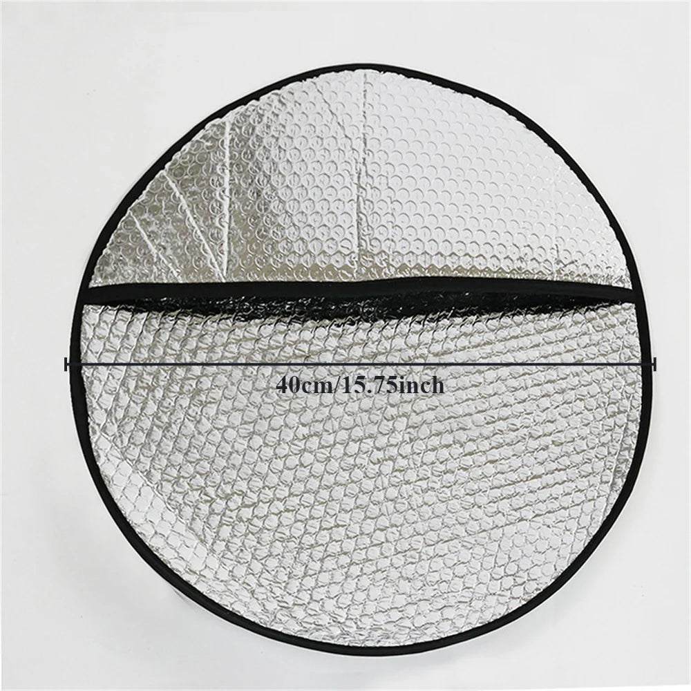 Foldable Silver Aluminum Foil Car Windshield Sunshade Anti-UV