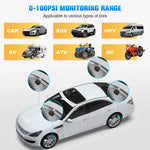 Bluetooth Tire Pressure Monitor System | Car and Motorcycle TPMS with App Display detail view