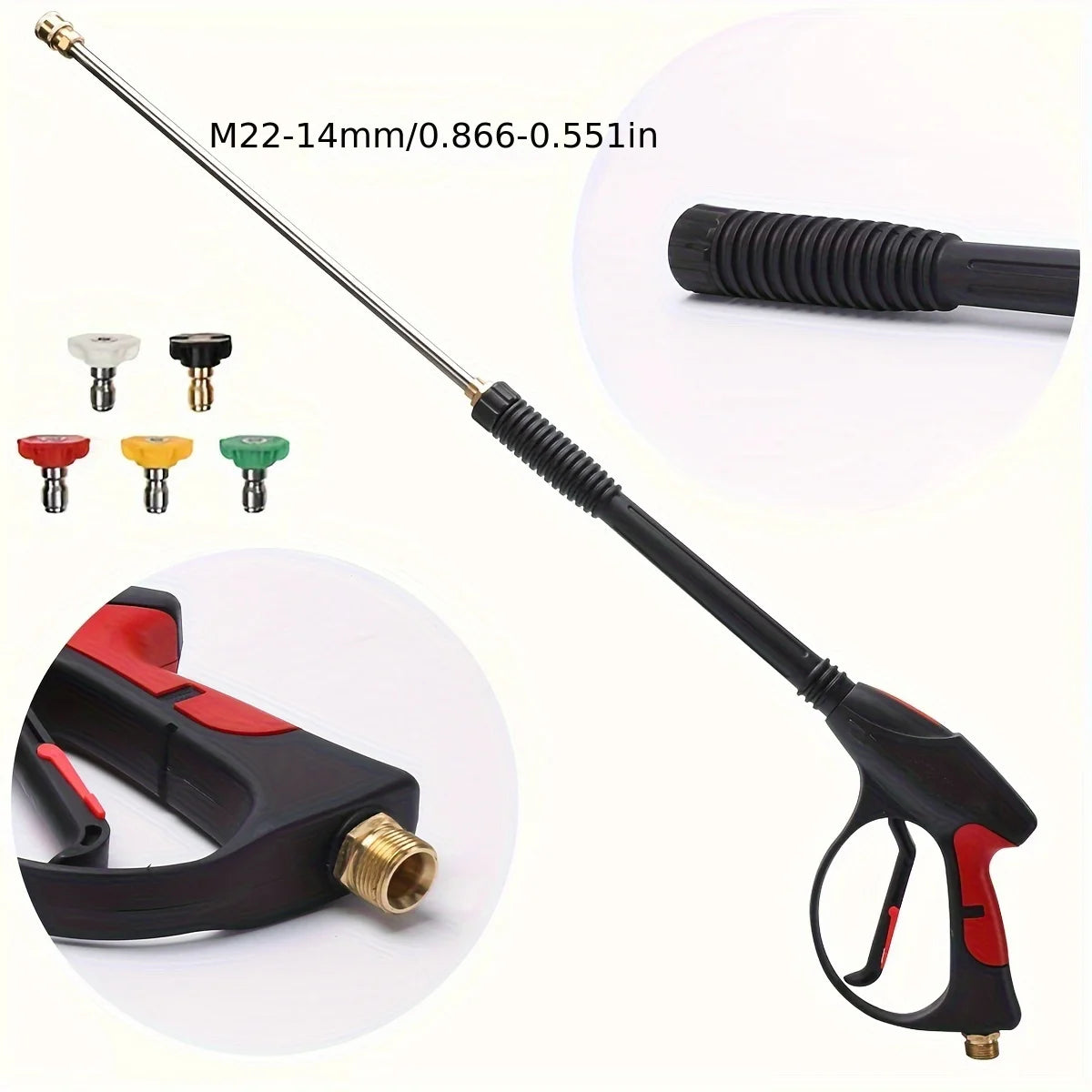 4000PSI High Pressure Car Wash Gun | 40-Inch with M22-14 Brass Valve and 1/4 Quick Co lifestyle view