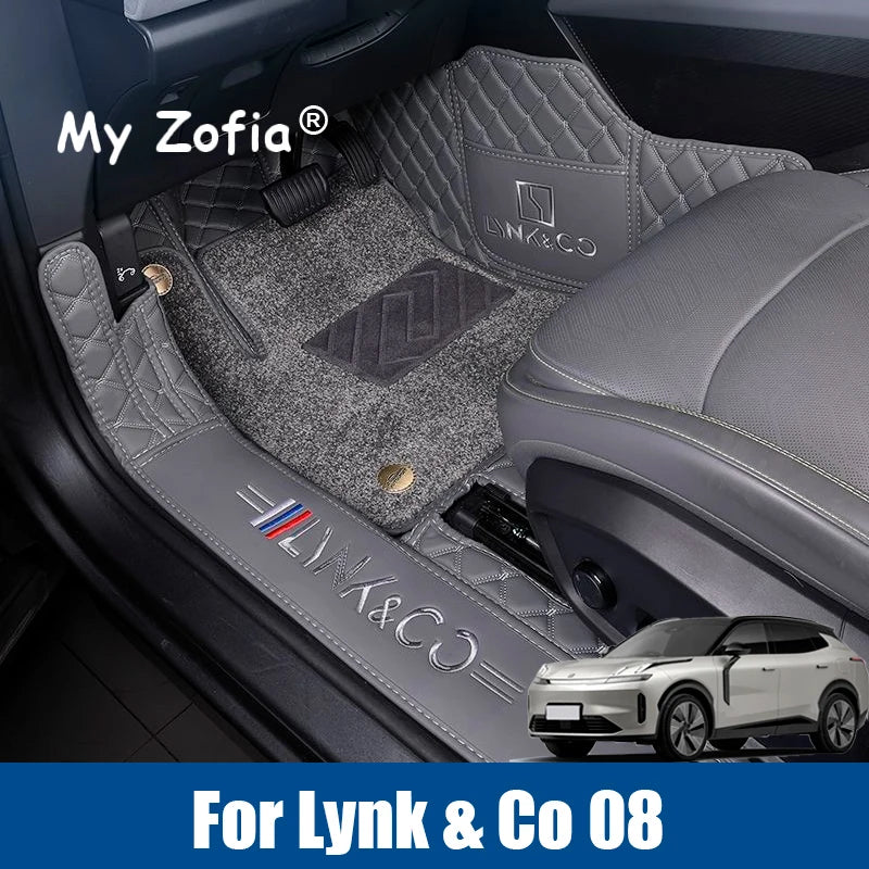For Lynk & Co 08 EMP 2025 2026 Car Floor Mats Single Double Layer Wire Custom Foot Pads Salon Carpet Cover Interior Accessories
