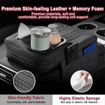 Multifunctional Car Armrest Cushion, Center Console Cover with Tissue Holder, Cup Slot and Side Pockets