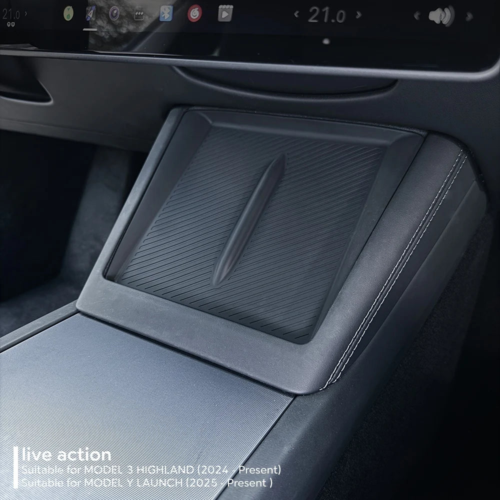 Interior Console Organizer Storage Tray Armrest Box Secret Privacy Holder Coaster Mat lifestyle view