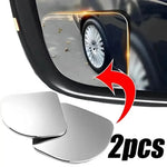 2pcs Car Mirror Wide Angle Car Blind Spot Mirrors 360° Adjustable Auxiliary Rearview Mirrors HD Fram