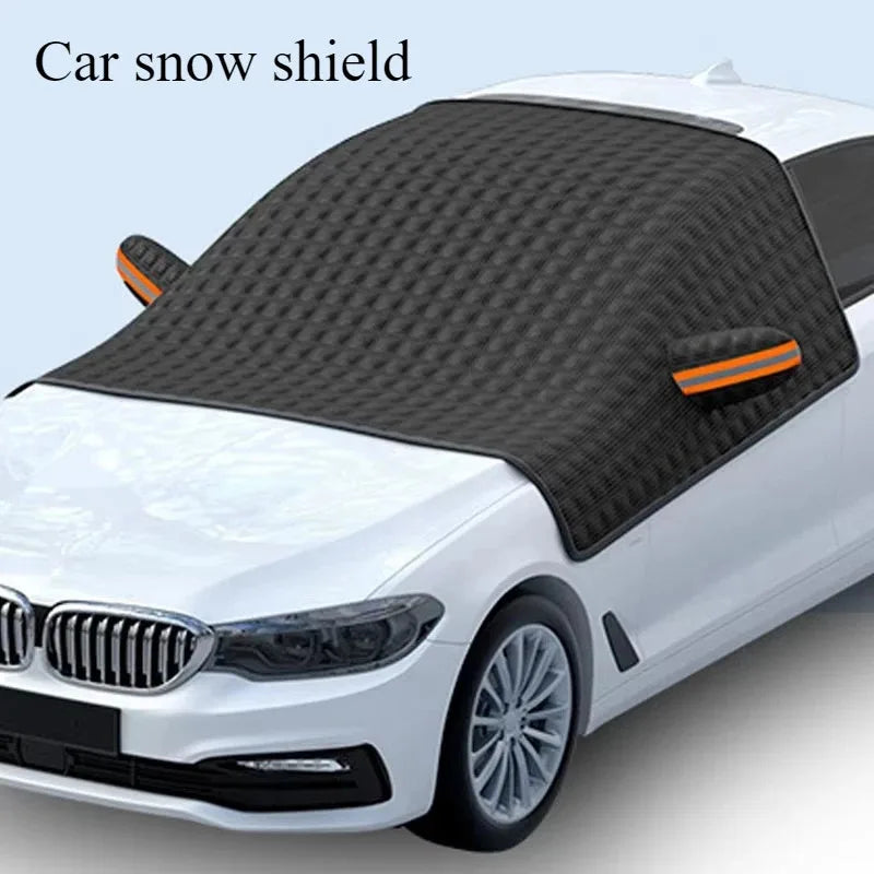 Car Windshield Cover for Ice and Snow | Windproof Car Window Guard with Magnetic and Reflective Stri