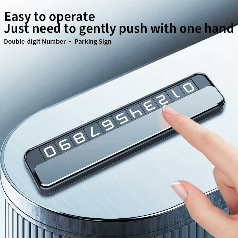 Double-Number Temporary Parking Sign Car Moving Number Plate