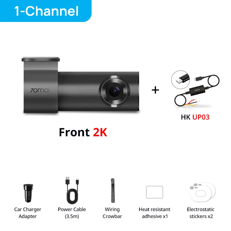 70mai M310 Plus 2K 1440P Dash Cam 143°FOV f/1.55 Large Aperture Smart Voice Control 24H detail view