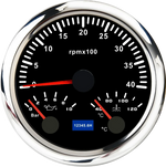 MH 85mm 3-in-1 Gauge Tachometer Water Temp Oil Pressure | 12V Car Boat 8000RPM 7 Co additional angle